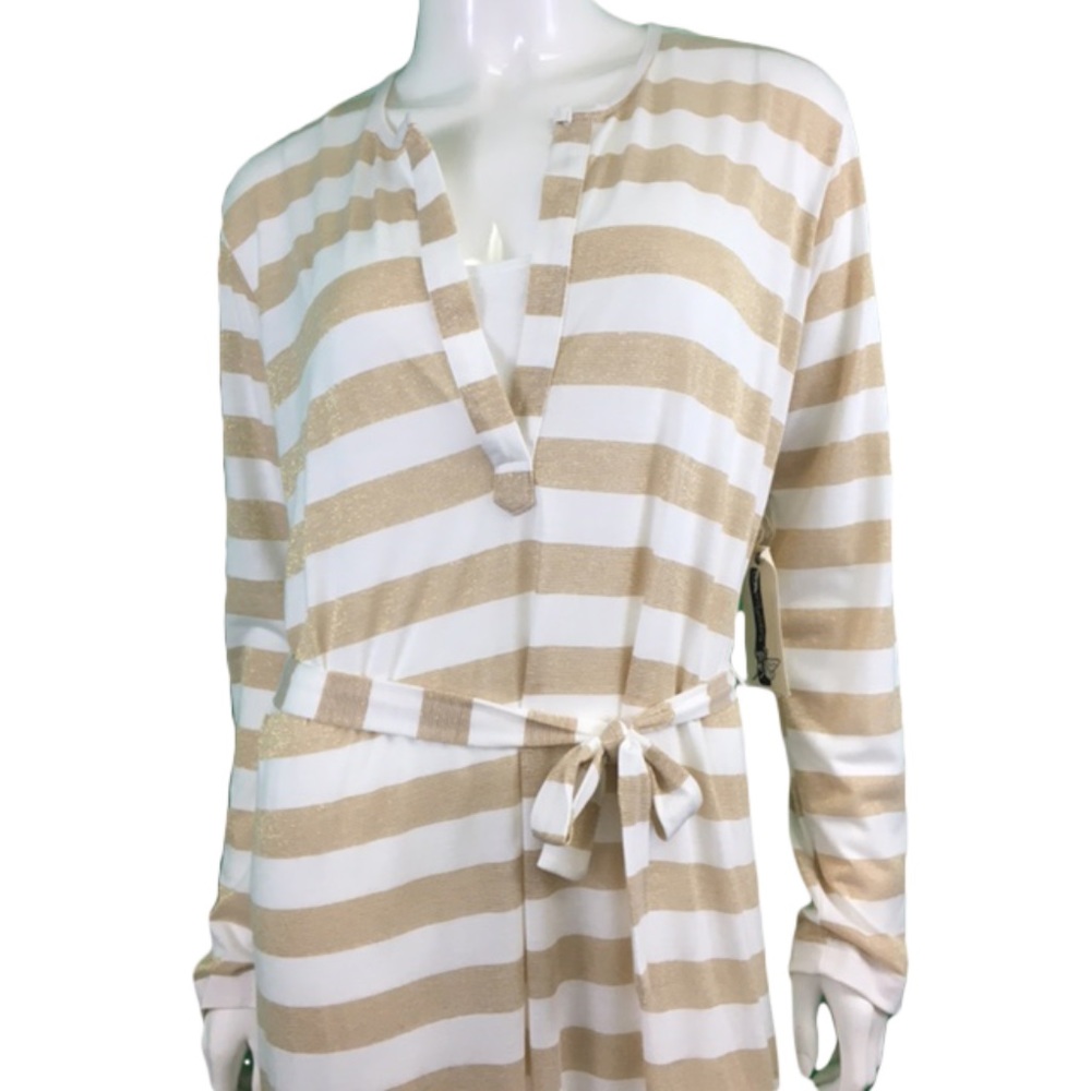 NWT Butterfly Zebra White/Gold Maxi Dress